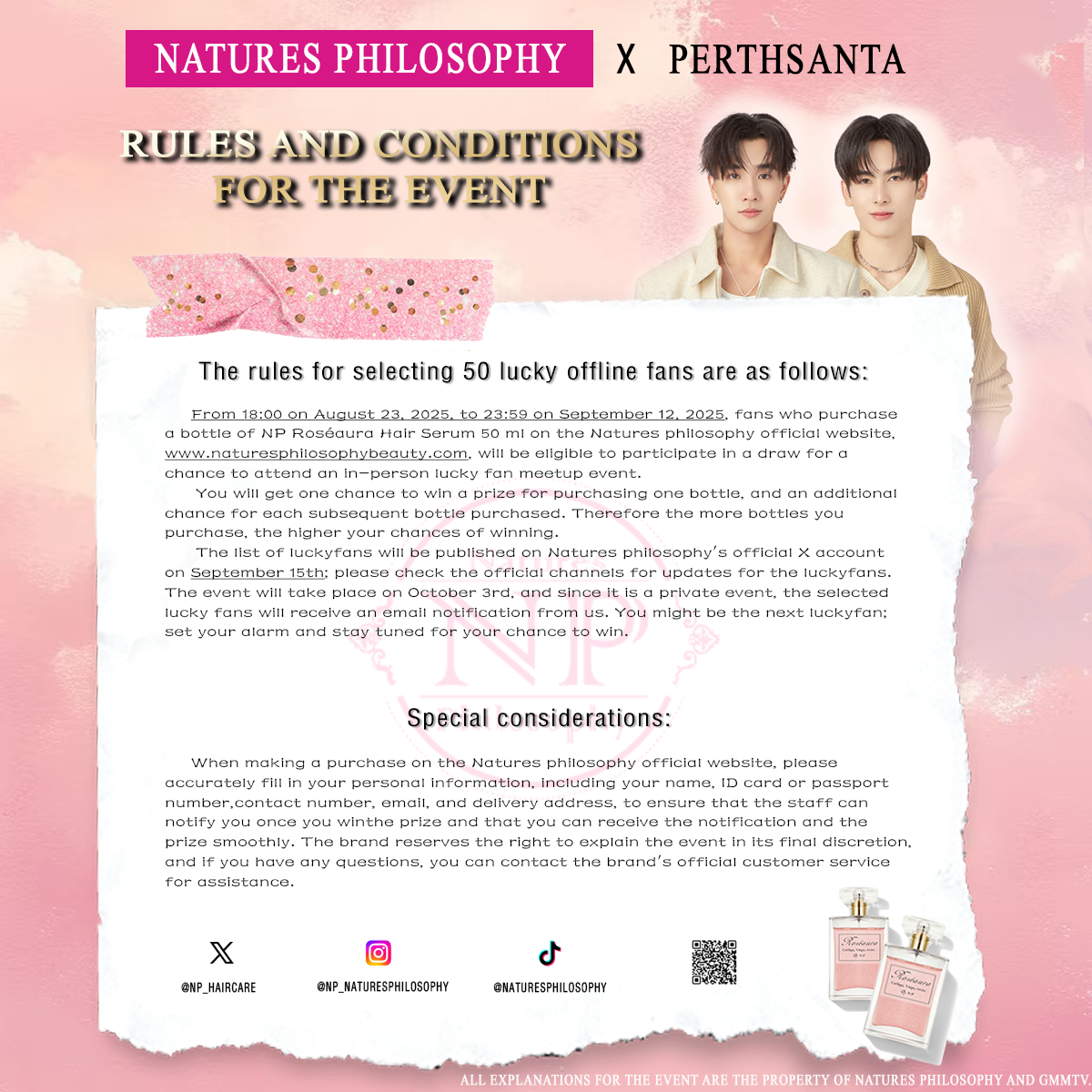 🌟 BUY 3 and ENJOY FREE SHIPPING! Roséaura Hair Serum × PERTH SANTA — Lucky Fans 2025 Exclusive Event!