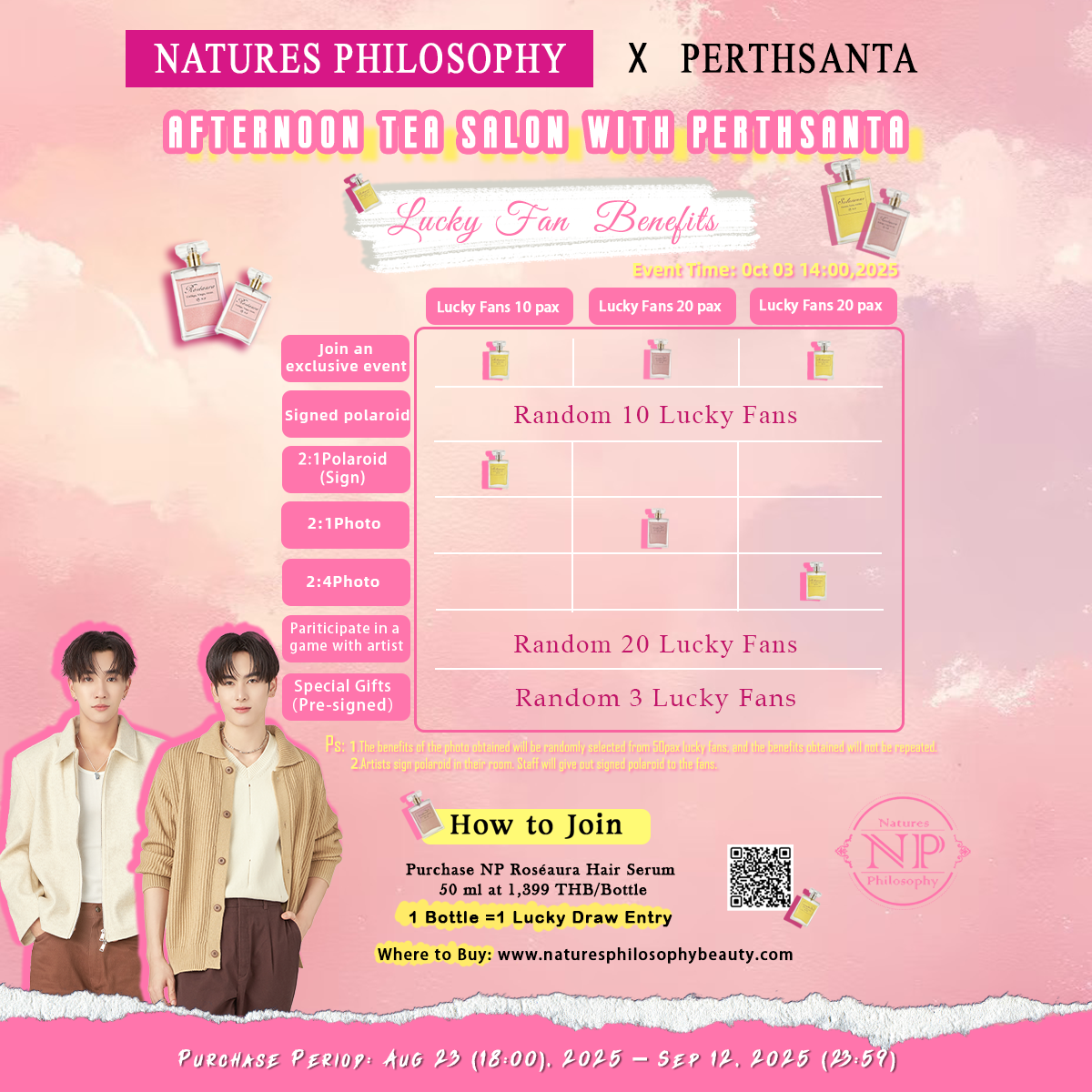🌟 BUY 3 and ENJOY FREE SHIPPING! Roséaura Hair Serum × PERTH SANTA — Lucky Fans 2025 Exclusive Event!